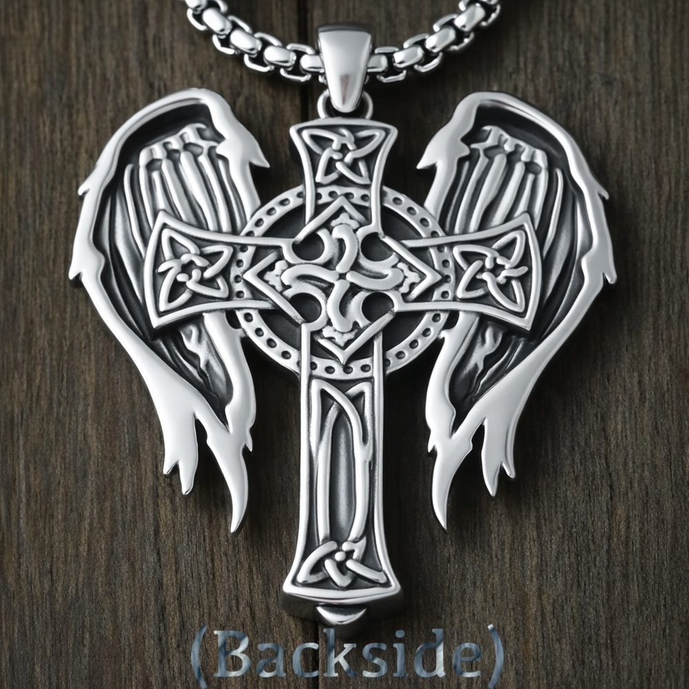 Archangel Michael Celtic Cross Saint Religious Catholic Protection Medal Pendant - Picture 15 of 15